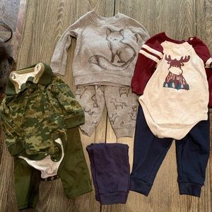 12 month boy outfits and a pair of pants.